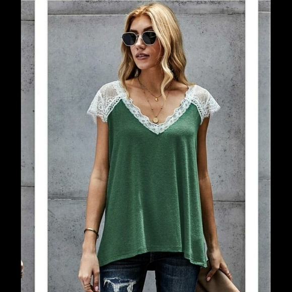 🆕 BeVogue - Relaxed Lace Top - Picture 4 of 8